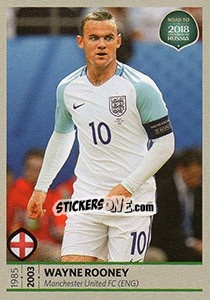 Sticker Wayne Rooney - Road to 2018 FIFA World Cup Russia n. 61 - Panini