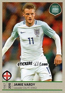 Sticker Jamie Vardy - Road to 2018 FIFA World Cup Russia n. 64 - Panini