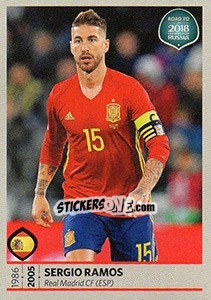 Sticker Sergio Ramos - Road to 2018 FIFA World Cup Russia n. 66 - Panini