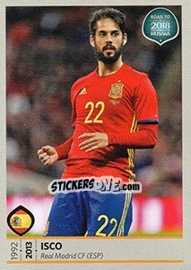 Sticker Isco - Road to 2018 FIFA World Cup Russia n. 74 - Panini