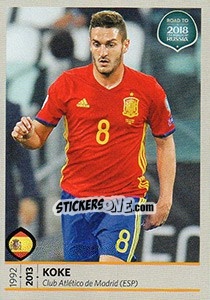 Sticker Koke - Road to 2018 FIFA World Cup Russia n. 75 - Panini