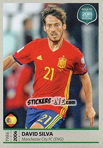 Sticker David Silva - Road to 2018 FIFA World Cup Russia n. 77 - Panini