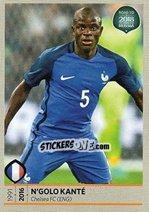 Sticker N'Golo Kante - Road to 2018 FIFA World Cup Russia n. 87 - Panini