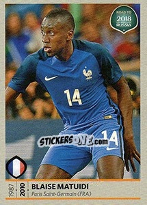 Sticker Blaise Matuidi - Road to 2018 FIFA World Cup Russia n. 88 - Panini