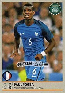 Sticker Paul Pogba - Road to 2018 FIFA World Cup Russia n. 89 - Panini