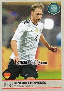 Sticker Benedikt Höwedes - Road to 2018 FIFA World Cup Russia n. 100 - Panini