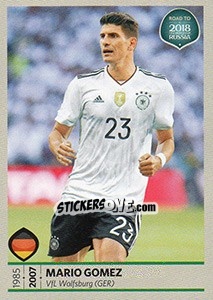 Sticker Mario Gomez - Road to 2018 FIFA World Cup Russia n. 112 - Panini