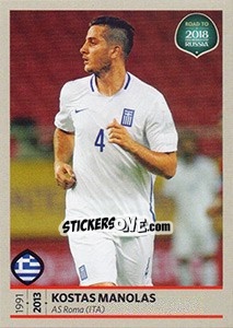 Sticker Kostas Manolas - Road to 2018 FIFA World Cup Russia n. 115 - Panini