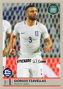 Sticker Giorgos Tzavellas - Road to 2018 FIFA World Cup Russia n. 118 - Panini