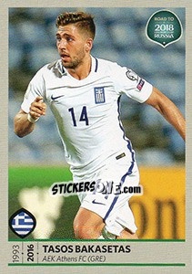 Sticker Tasos Bakasetas - Road to 2018 FIFA World Cup Russia n. 126 - Panini