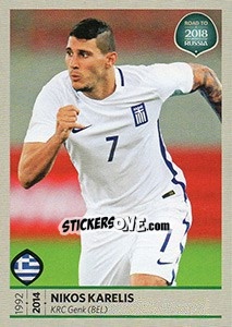 Sticker Nikos Karelis - Road to 2018 FIFA World Cup Russia n. 127 - Panini