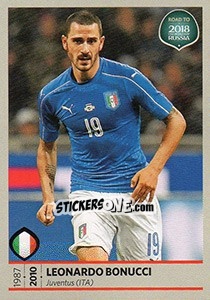Sticker Leonardo Bonucci - Road to 2018 FIFA World Cup Russia n. 131 - Panini