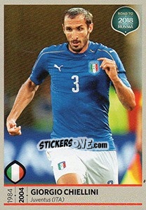 Sticker Giorgio Chiellini - Road to 2018 FIFA World Cup Russia n. 132 - Panini