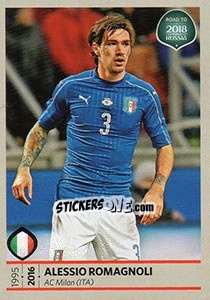 Figurina Alessio Romagnoli - Road to 2018 FIFA World Cup Russia - Panini