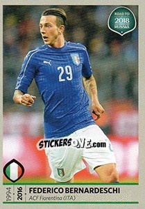 Sticker Federico Bernardeschi - Road to 2018 FIFA World Cup Russia n. 142 - Panini