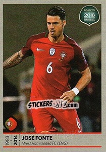 Sticker Jose Fonte - Road to 2018 FIFA World Cup Russia n. 147 - Panini
