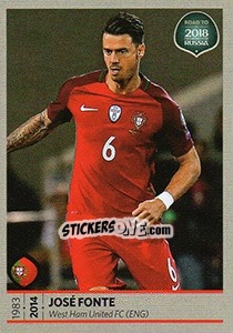 Cromo Jose Fonte - Road to 2018 FIFA World Cup Russia - Panini