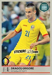 Sticker Dragos Grigore - Road to 2018 FIFA World Cup Russia n. 162 - Panini