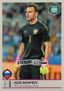 Sticker Igor Akinfeev - Road to 2018 FIFA World Cup Russia n. 177 - Panini