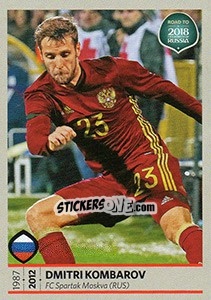 Sticker Dmitri Kombarov - Road to 2018 FIFA World Cup Russia n. 182 - Panini