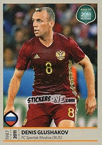 Sticker Denis Glushakov - Road to 2018 FIFA World Cup Russia n. 185 - Panini