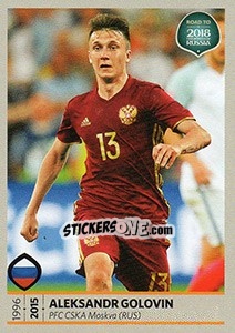 Sticker Aleksandr Golovin - Road to 2018 FIFA World Cup Russia n. 187 - Panini