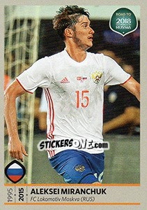 Sticker Aleksei Miranchuk - Road to 2018 FIFA World Cup Russia n. 188 - Panini