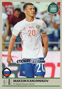 Sticker Maksim Kanunnikov - Road to 2018 FIFA World Cup Russia - Panini