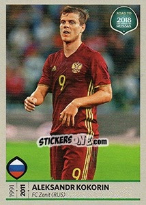 Sticker Aleksandr Kokorin - Road to 2018 FIFA World Cup Russia n. 190 - Panini