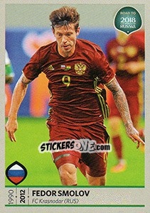 Sticker Fedor Smolov - Road to 2018 FIFA World Cup Russia n. 191 - Panini