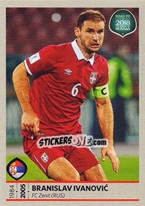 Sticker Branislav Ivanovic - Road to 2018 FIFA World Cup Russia n. 194 - Panini