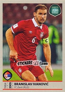 Cromo Branislav Ivanovic - Road to 2018 FIFA World Cup Russia - Panini