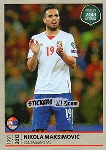 Sticker Nikola Maksimovic - Road to 2018 FIFA World Cup Russia n. 195 - Panini
