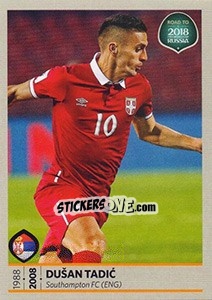 Sticker Dusan Tadic - Road to 2018 FIFA World Cup Russia n. 202 - Panini