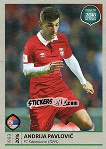 Sticker Andrija Pavlovic - Road to 2018 FIFA World Cup Russia - Panini