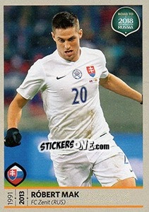 Sticker Robert Mak - Road to 2018 FIFA World Cup Russia n. 236 - Panini