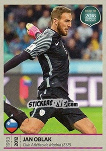 Sticker Jan Oblak - Road to 2018 FIFA World Cup Russia n. 241 - Panini