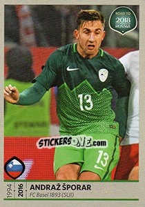 Sticker Andraz Sporar - Road to 2018 FIFA World Cup Russia n. 255 - Panini