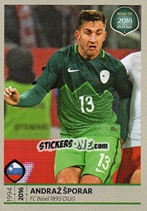 Sticker Andraz Sporar - Road to 2018 FIFA World Cup Russia - Panini