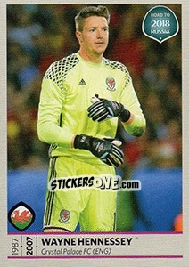 Sticker Wayne Hennessey - Road to 2018 FIFA World Cup Russia n. 257 - Panini