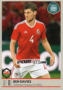 Sticker Ben Davies - Road to 2018 FIFA World Cup Russia n. 260 - Panini