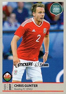 Sticker Chris Gunter - Road to 2018 FIFA World Cup Russia n. 261 - Panini