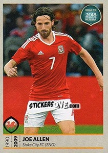 Sticker Joe Allen - Road to 2018 FIFA World Cup Russia n. 265 - Panini