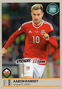 Sticker Aaron Ramsey - Road to 2018 FIFA World Cup Russia n. 267 - Panini