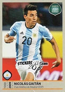 Sticker Nicolas Gaitan - Road to 2018 FIFA World Cup Russia n. 283 - Panini