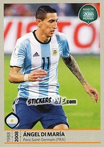 Sticker Angel Di Maria - Road to 2018 FIFA World Cup Russia n. 284 - Panini