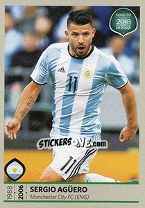 Sticker Sergio Agüero - Road to 2018 FIFA World Cup Russia n. 287 - Panini