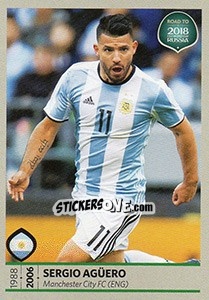 Figurina Sergio Agüero - Road to 2018 FIFA World Cup Russia - Panini