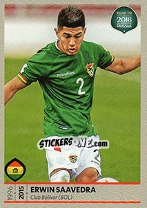 Sticker Erwin Saavedra - Road to 2018 FIFA World Cup Russia n. 294 - Panini
