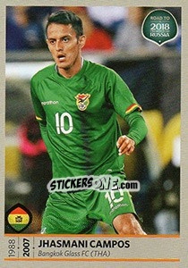 Sticker Jhasmani Campos - Road to 2018 FIFA World Cup Russia n. 298 - Panini